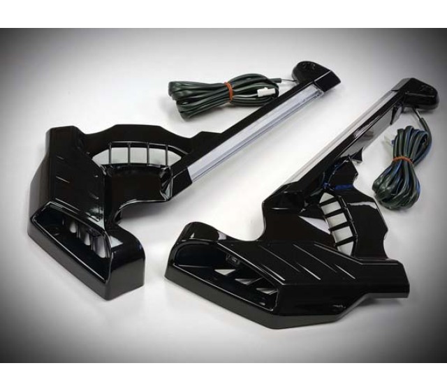 Pathfinder Goldwing Black Front Caliper Covers with LED Lights 
